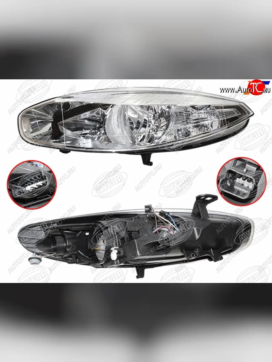 Фара левая (галоген, с электрокорректором) AYFAR Renault Fluence дорестайлинг (2010-2012)  в Перми Пермском крае