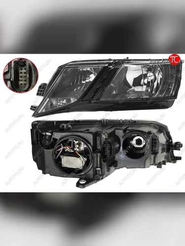 Фара левая (галоген, с электрокорректором) TYC Skoda Octavia  A7 (2016-2020) рестайлинг лифтбэк, рестайлинг универсал