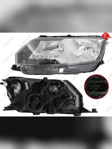 Фара левая (ДХО) SAT Skoda Rapid NH3 рестайлинг лифтбэк (2017-2020)