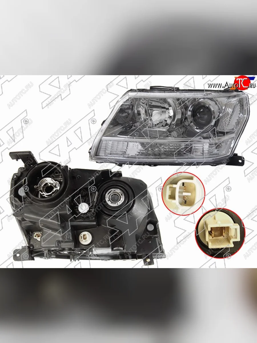 Фара левая (галоген, с электрокорректором) SAT Suzuki Escudo 3 дорестайлинг (2006-2008)  в Перми Пермском крае