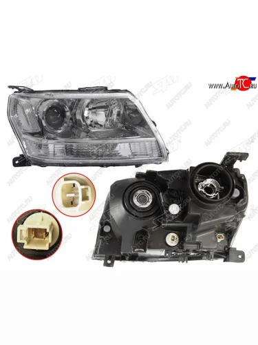 Фара правая (галоген, с электрокорректором) SAT Suzuki Escudo 3 дорестайлинг (2006-2008)