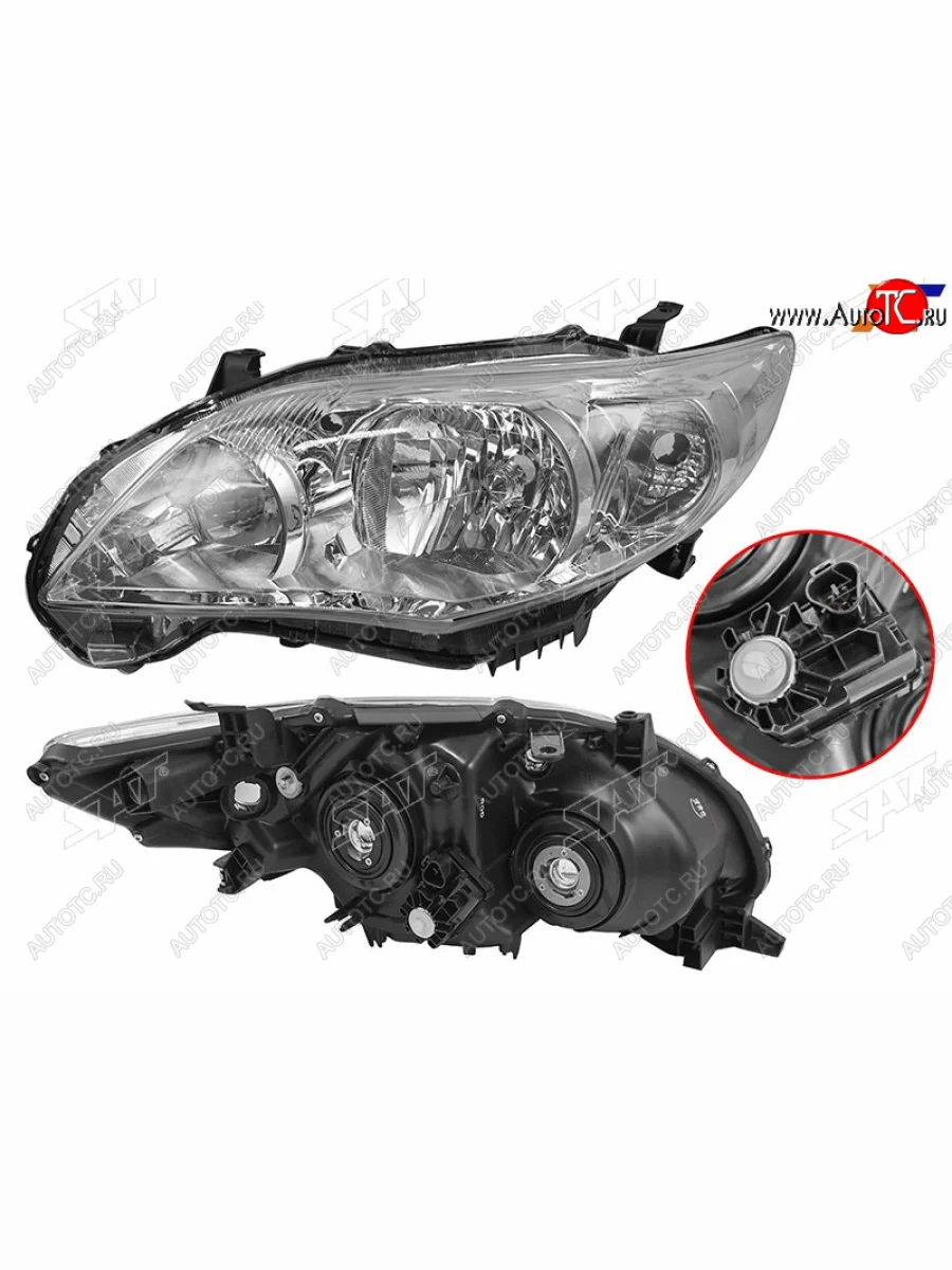 Фара левая (с электрокорректором, галоген) SAT  Toyota Corolla (2009-2013) E150  в Керчи Республика Крым