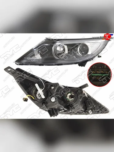 Фара левая (галоген, под электрокорректор) TYC KIA Sportage  3 SL (2010-2014) дорестайлинг