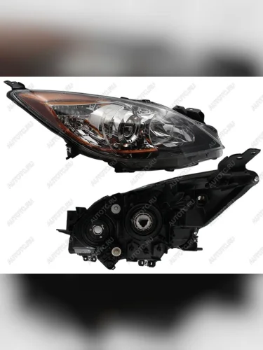 Фара правая (с электрокорректором, Евросвет) SAT Mazda 3/Axela BL дорестайлинг, хэтчбэк 5 дв. (2009-2011)