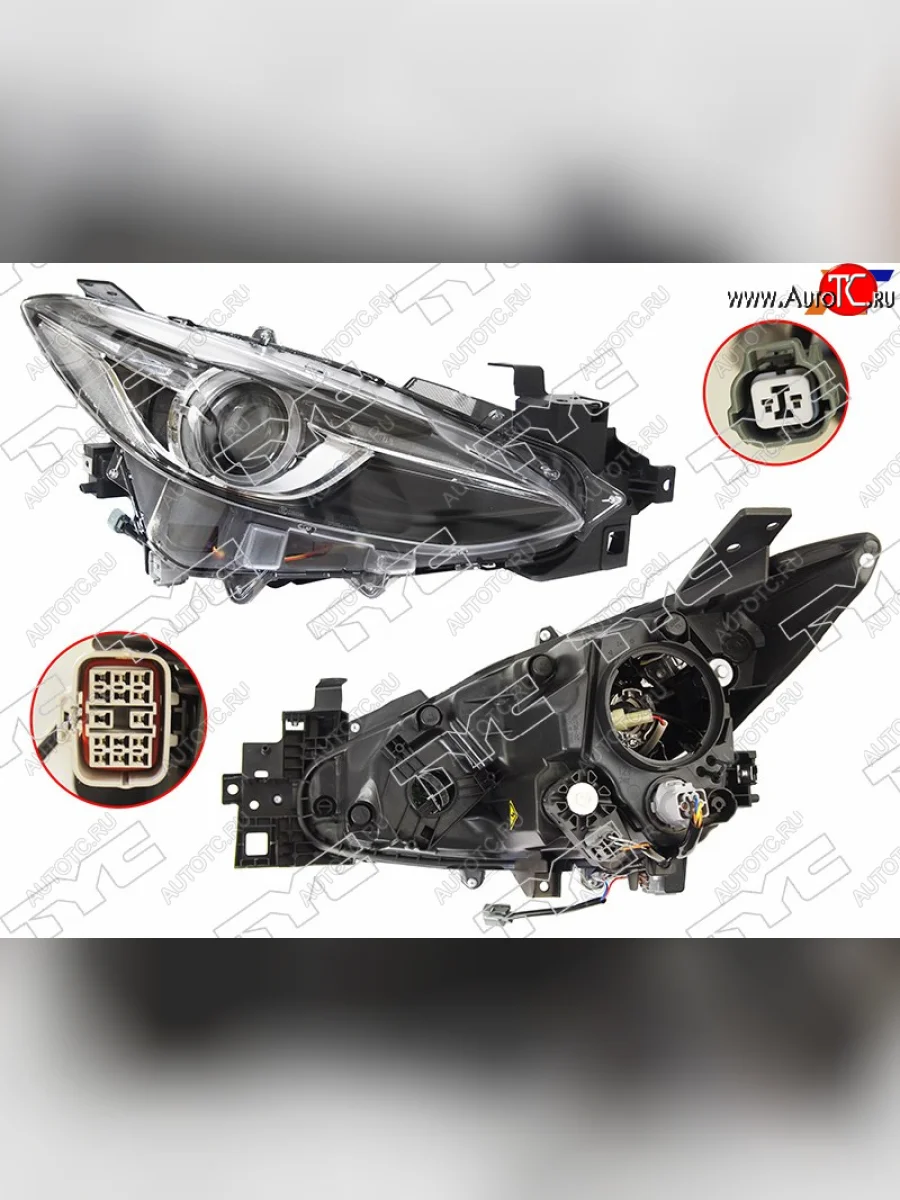 Фара правая (под ксенон, с корректором, Евросвет) TYC Mazda 3/Axela BM дорестайлинг, хэтчбэк (2013-2016)  в Керчи Республика Крым