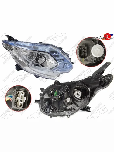 Фара правая (под ксенон, с корректором) TYC Mitsubishi L200 5 KK,KL дорестайлинг (2015-2019)