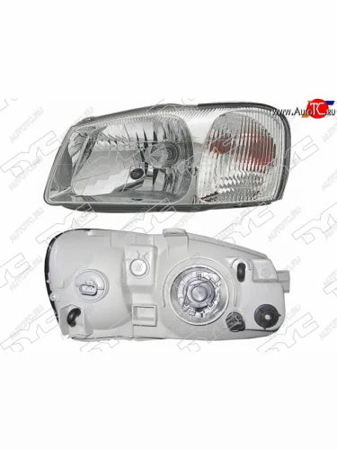 Фара левая (под электрокорректор) TYC Hyundai Accent  2 LC (1999-2012) седан дорестайлинг (ТагАЗ)