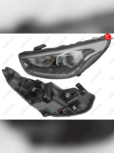 Фара левая (LED, ДХО) SAT Hyundai IX35  LM (2013-2018) рестайлинг