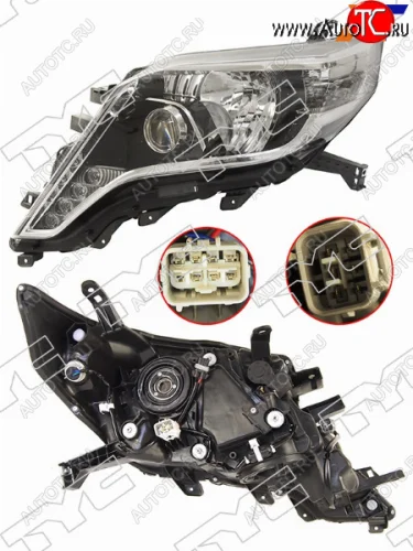 Фара левая (LED, ДХО, Евросвет) TYC Toyota Land Cruiser Prado  J150 (2013-2017) 1-ый рестайлинг