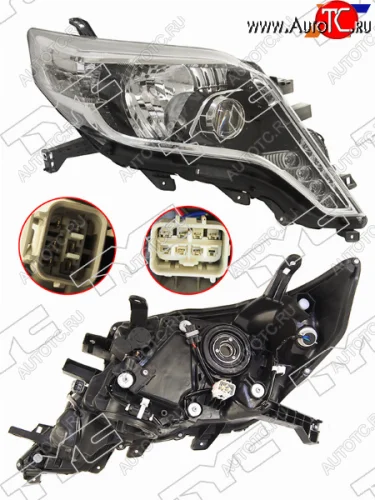 Фара правая (LED, ДХО, Евросвет) TYC Toyota Land Cruiser Prado  J150 (2013-2017) 1-ый рестайлинг