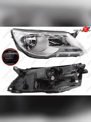 Фара правая (с электрокорректором) SAT Volkswagen Tiguan  NF (2006-2011) дорестайлинг