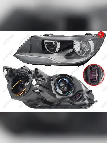 Фара левая (с электрокорректором) SAT Volkswagen Tiguan  NF (2011-2017) рестайлинг