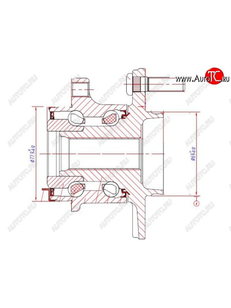 Ступичный узел задн. (рестайлинг) SAT Mitsubishi Outlander GF дорестайлинг (2012-2014)  в Керчи Республика Крым