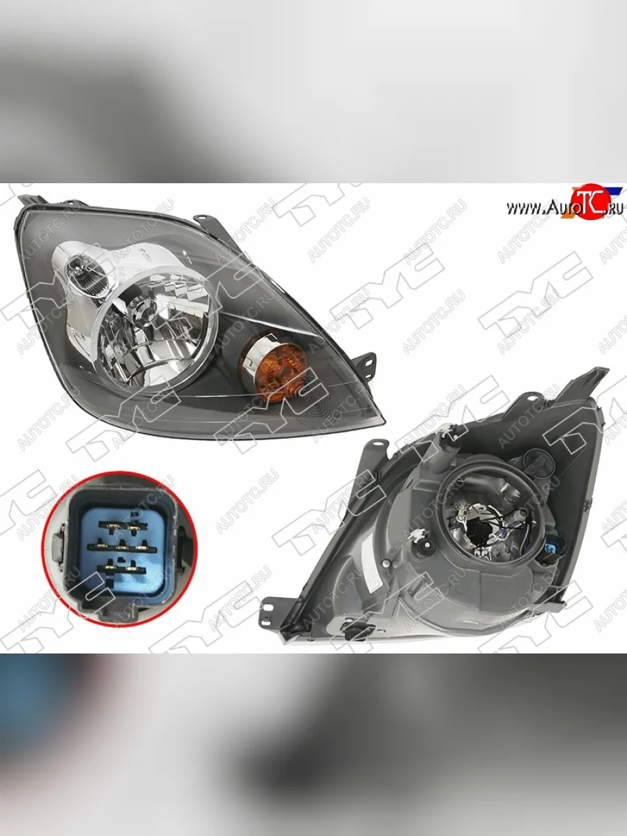 Фара правая (с электрокорректором) TYC Ford Fiesta 5 хэтчбэк 5 дв. рестайлинг (2005-2008)  с доставкой в г. Керчь