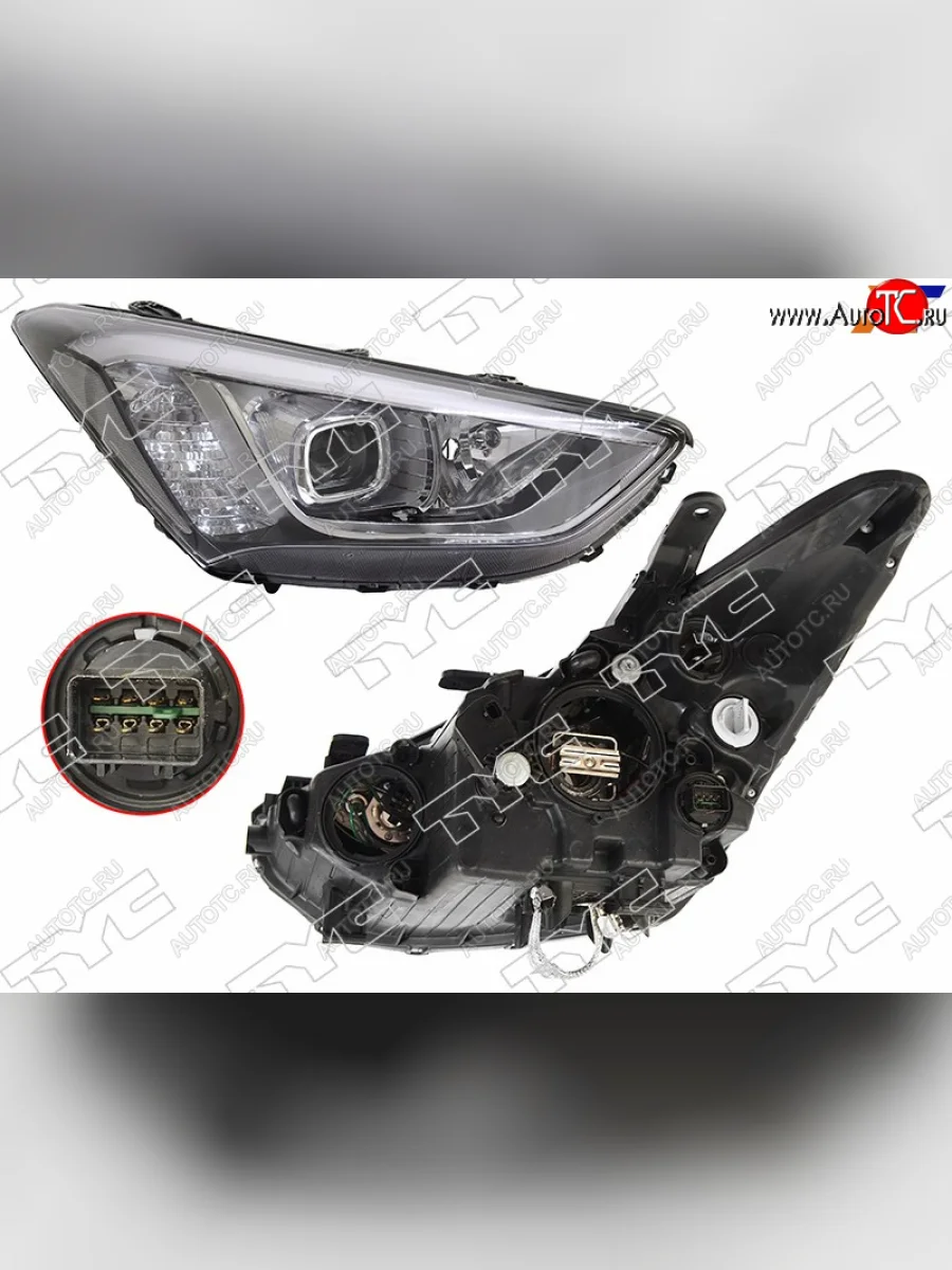 Фара правая (под ксенон, с корректором) TYC Hyundai Santa Fe DM дорестайлинг (2012-2016)  в Керчи Республика Крым