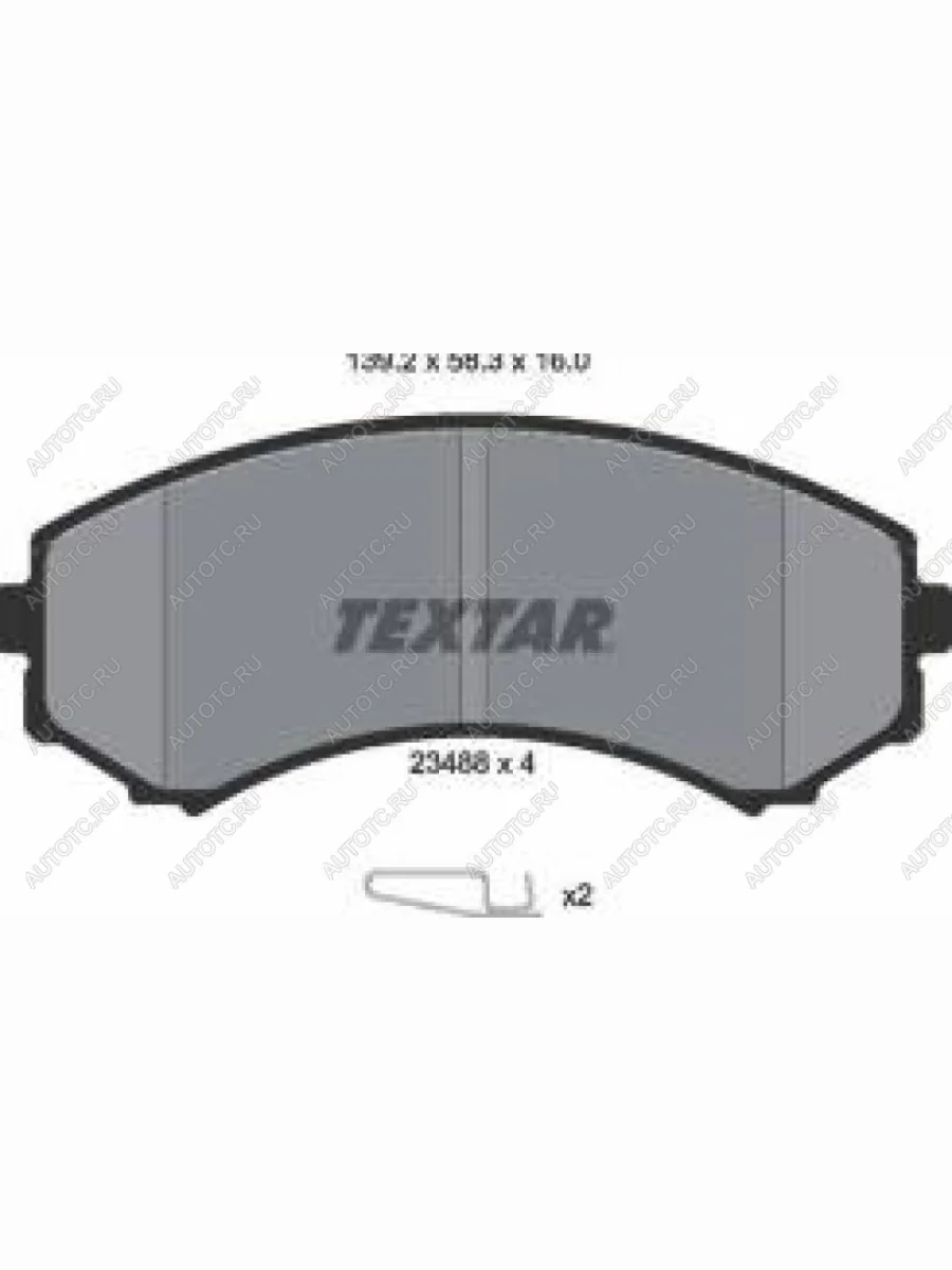 Колодки тормозные передние (4шт.) TEXTAR Mitsubishi Pajero 3 V70 дорестайлинг (1999-2003)  в Самаре Самарской области