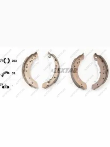 Колодки тормозные задние барабанные (4шт.) TEXTAR Mitsubishi Colt CJ0 хэтчбэк 3 дв. (1995-2003)