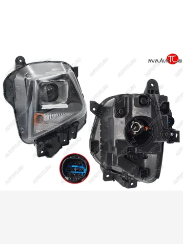 Фара правая (галоген, 8 контактов) SAT Hyundai Tucson  NX4 (2020-2022)