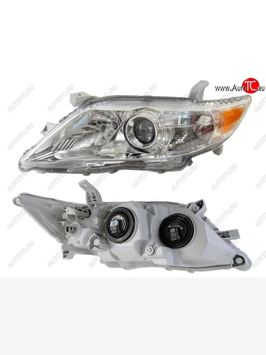 Фара левая (без корректора, хром, Евросвет) TYC Toyota Camry XV40 рестайлинг (2009-2011)  в Керчи Республика Крым