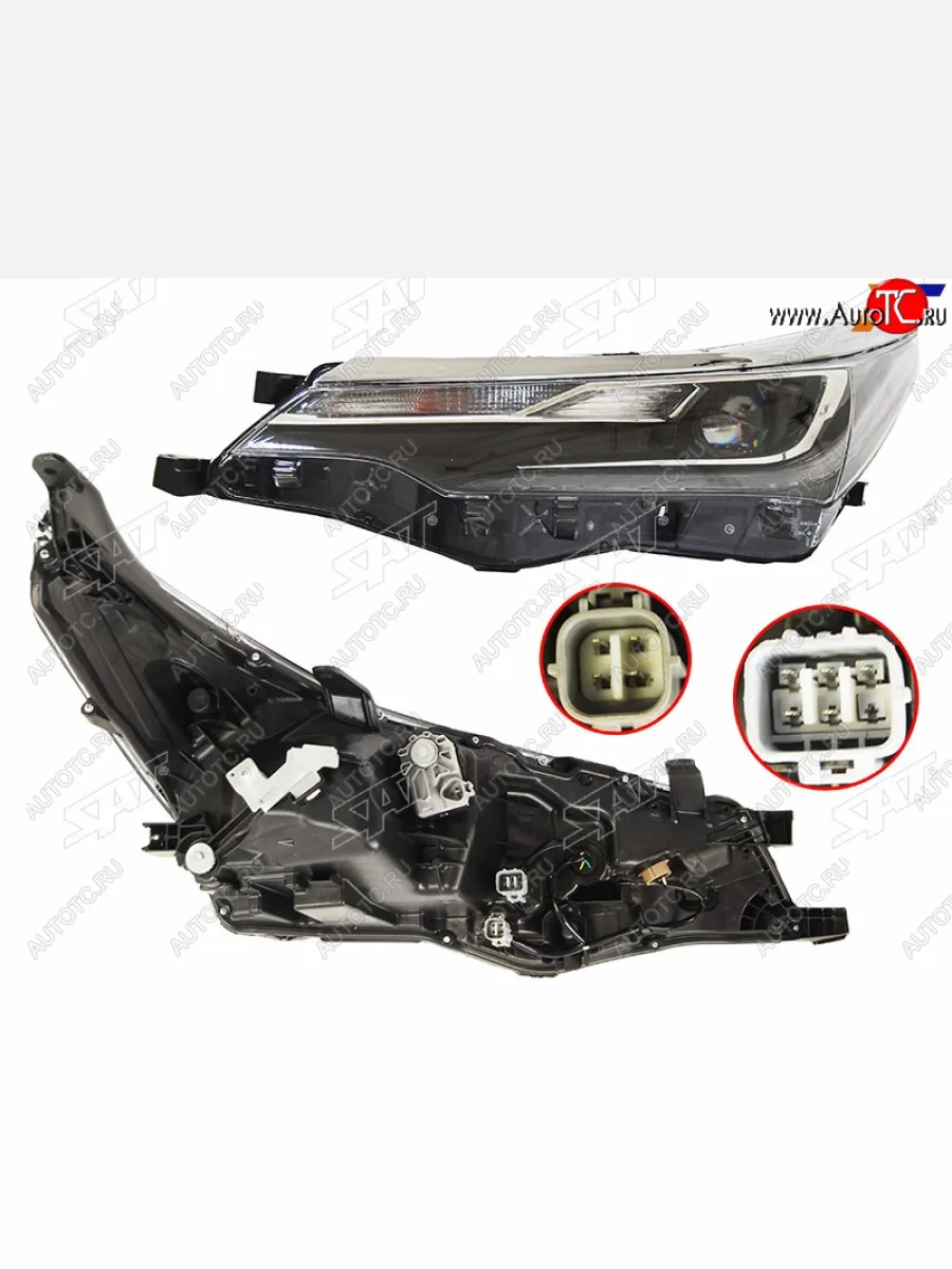 Фара левая (LED) SAT Toyota Corolla E180 рестайлинг (2016-2019)  в Самаре Самарской области