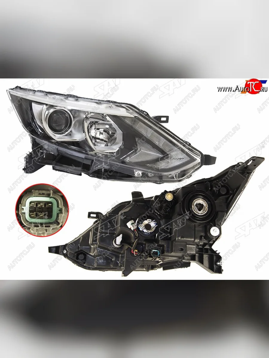 Фара правая (диодная полоса) SAT Nissan Qashqai 2 J11 дорестайлинг (2013-2019)  в Перми Пермском крае