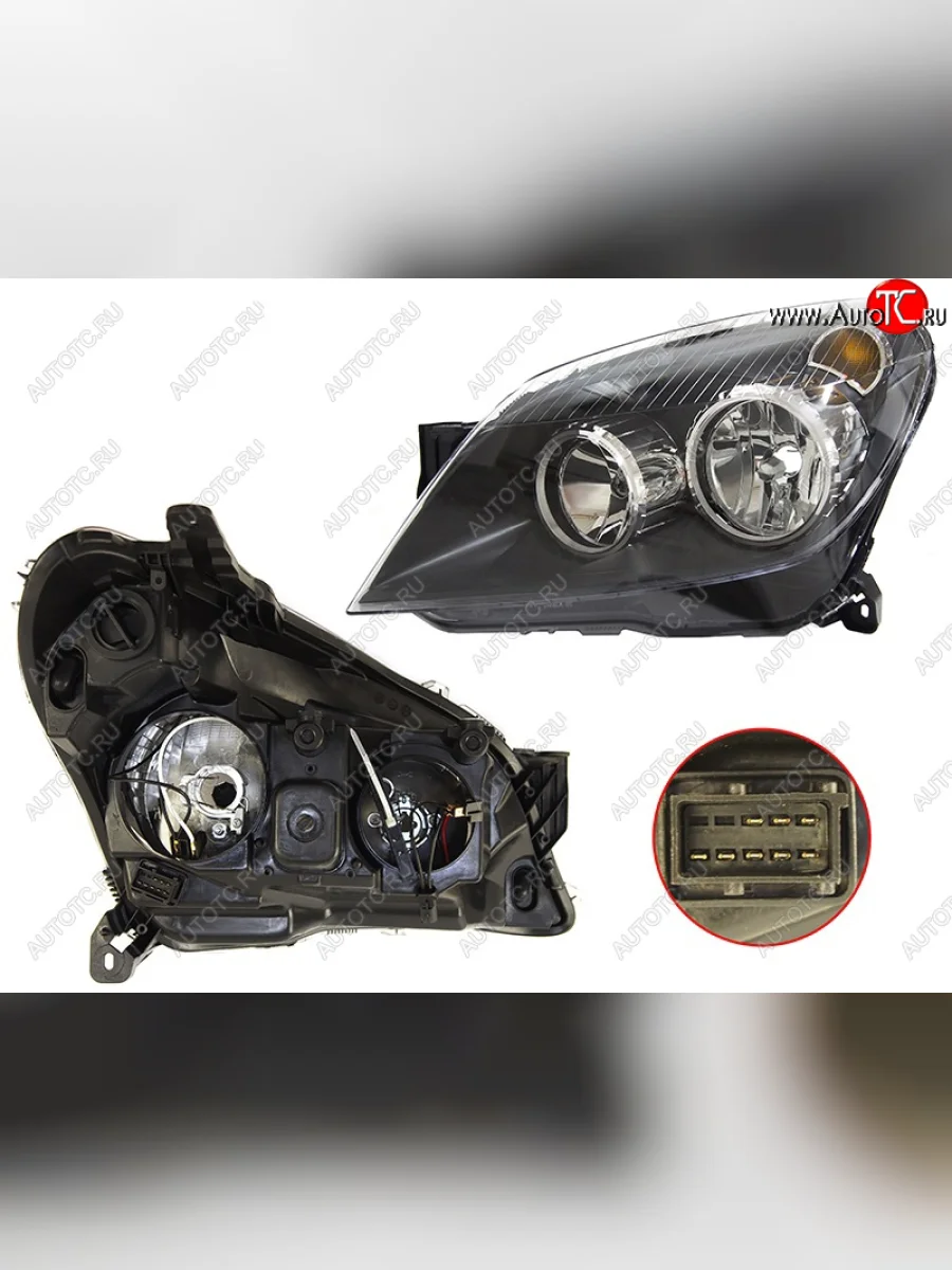 Фара левая (черная, с электрокорректором) TYC Opel Astra H хэтчбек 5дв дорестайлинг (2004-2007)  в Керчи Республика Крым