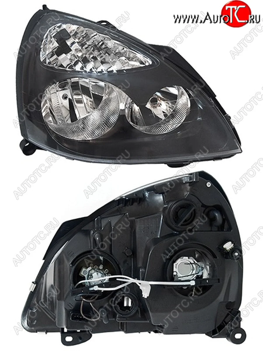 Фара правая (черная) TYC Renault Symbol седан LB 1-ый рестайлинг (2002-2006)  с доставкой в г. Керчь