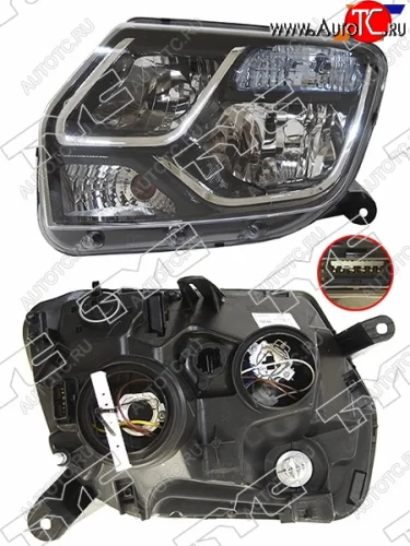 Фара левая (под электрокорректор) TYC Renault Duster  HS (2015-2021) рестайлинг