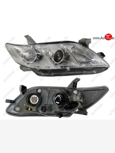 Фара правая (белый габарит, под электрокорректор, Евросвет) TYC Toyota Camry XV40 дорестайлинг (2006-2008)