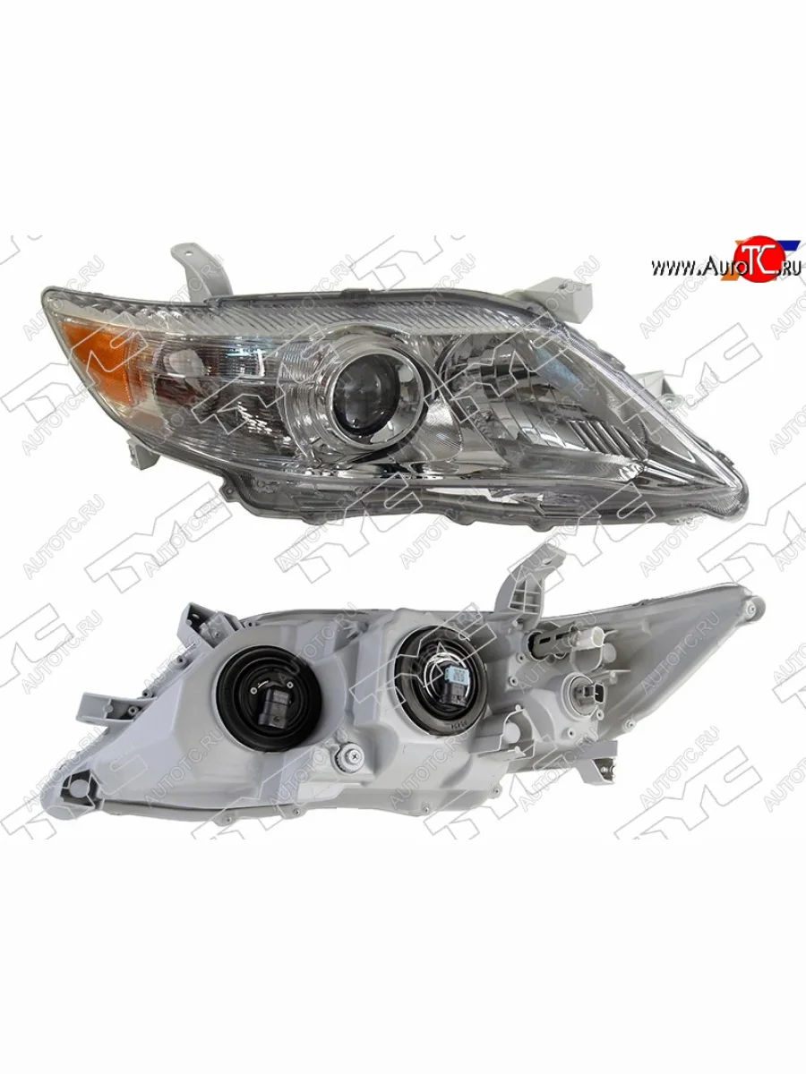 Фара правая (без корректора, темная, Евросвет) TYC Toyota Camry XV40 рестайлинг (2009-2011)  с доставкой в г. Керчь