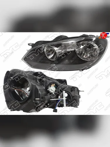 Фара левая (галоген, с электрокорректором) TYC Volkswagen Golf  6 Mk6 (2008-2014) хэтчбэк 5 дв.
