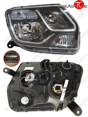 Фара правая (под электрокорректор) TYC Renault Duster  HS (2015-2021) рестайлинг