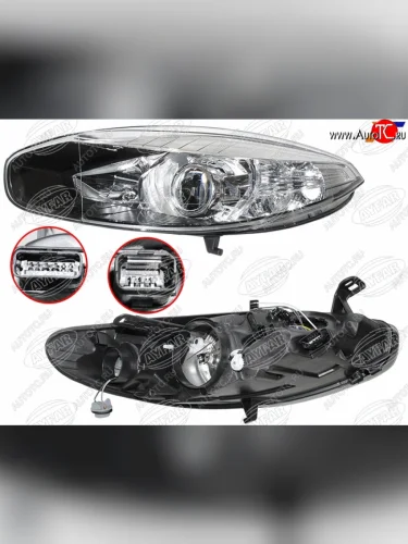 Фара левая (галоген, с электрокорректором) AYFAR Renault Fluence дорестайлинг (2010-2012)