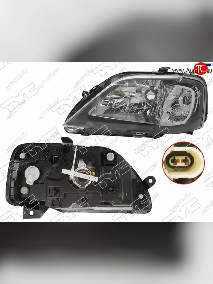 Фара левая (под корректор) TYC Renault Logan 1 дорестайлинг (2004-2010)  в Самаре Самарской области