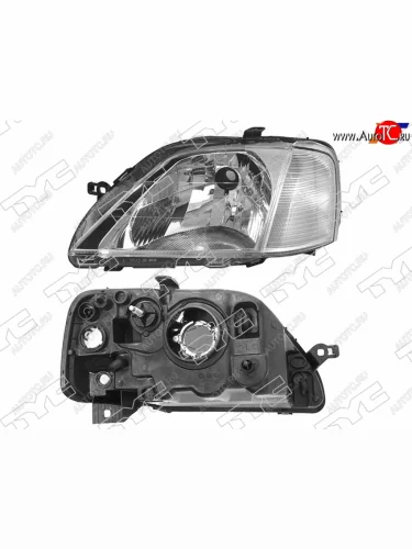 Фара левая (под корректор, хрусталь) TYC Renault Logan 1 дорестайлинг (2004-2010)