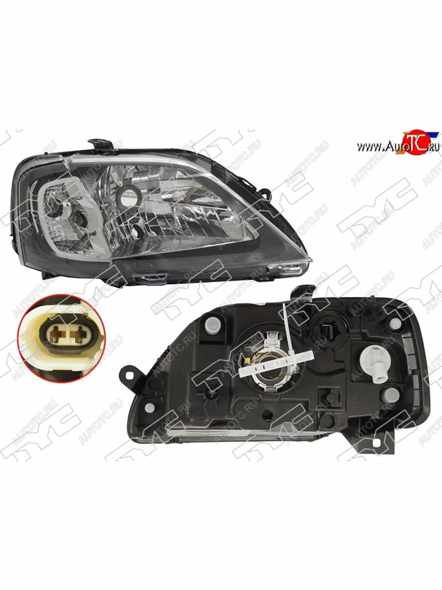 Фара правая (под корректор) TYC Renault Logan 1 дорестайлинг (2004-2010)  в Самаре Самарской области