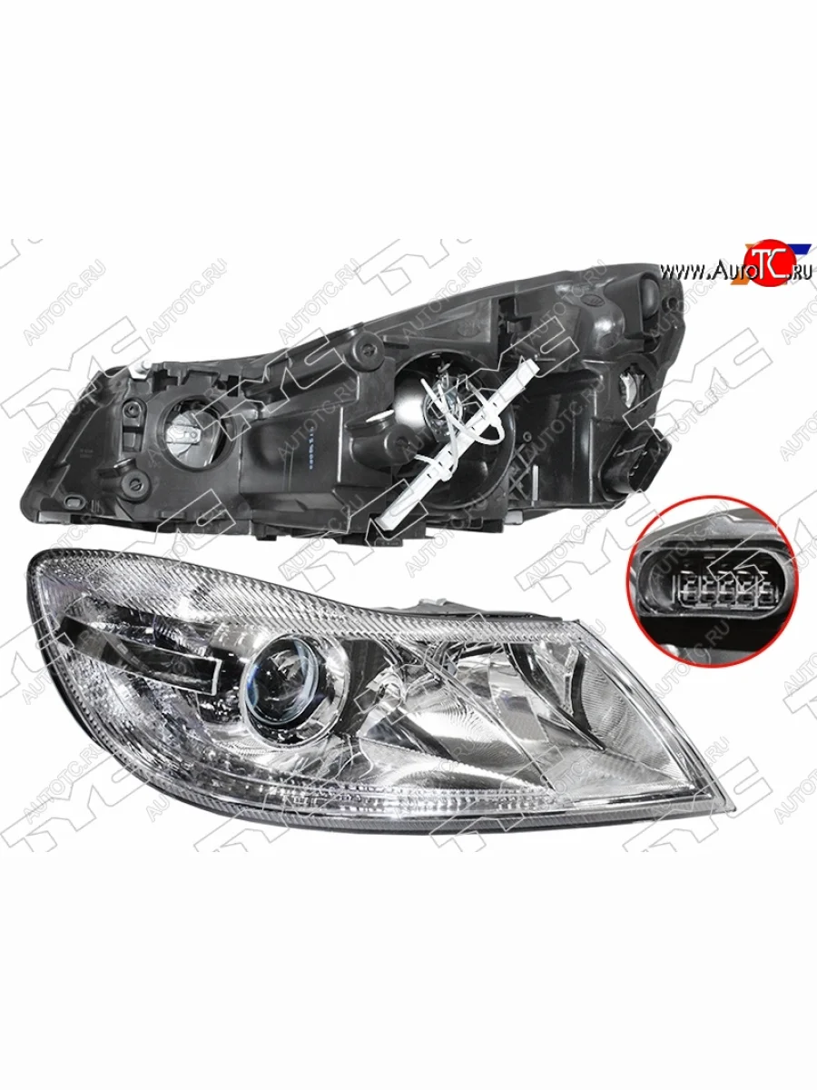 Фара правая (с электрокорректором) TYC  Skoda Octavia (2008-2013) A5  в Воронеже Воронежской области