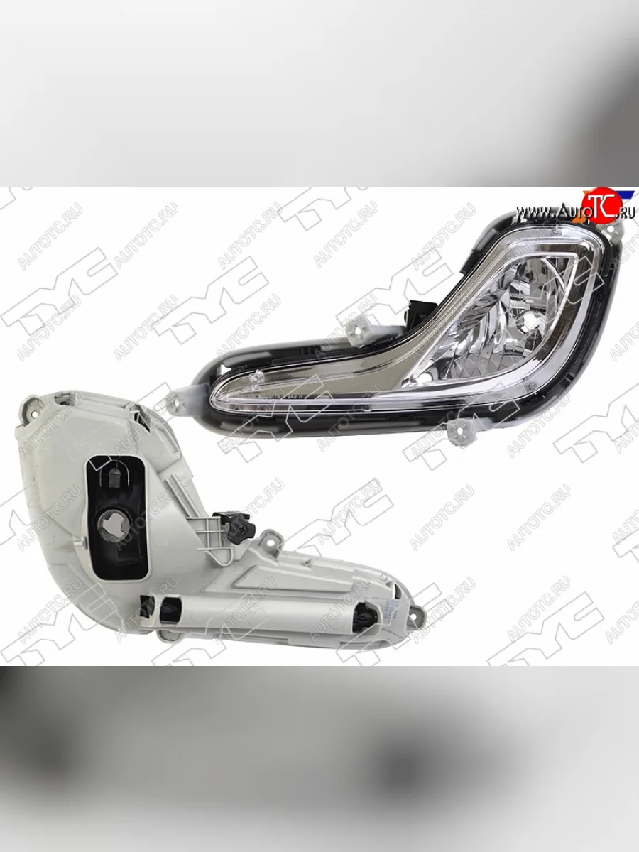 Левая противотуманная фара TYC Hyundai Solaris RBr седан дорестайлинг (2010-2014)  с доставкой в г. Керчь