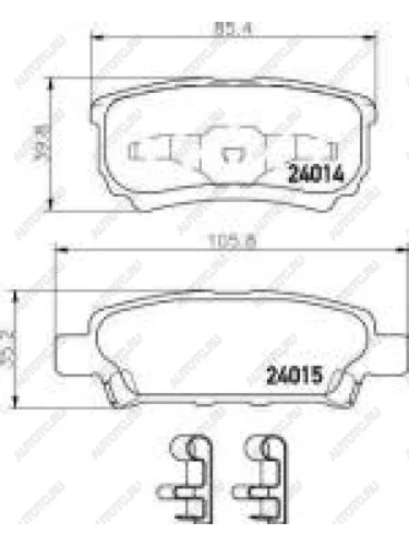 Колодки тормозные задние (4шт.) TEXTAR Mitsubishi Outlander CU (2003-2009)
