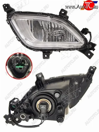 Левая противотуманная фара SAT KIA Cerato 3 YD рестайлинг седан (2016-2019)