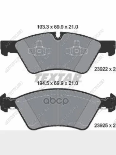 Колодки тормозные передние (4шт.) TEXTAR Mercedes-Benz E-Class W211 дорестайлинг седан (2002-2006)