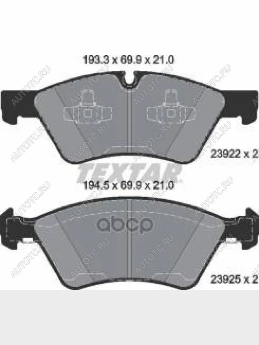 Колодки тормозные передние (4шт.) TEXTAR Mercedes-Benz E-Class W211 дорестайлинг седан (2002-2006)  в Самаре Самарской области