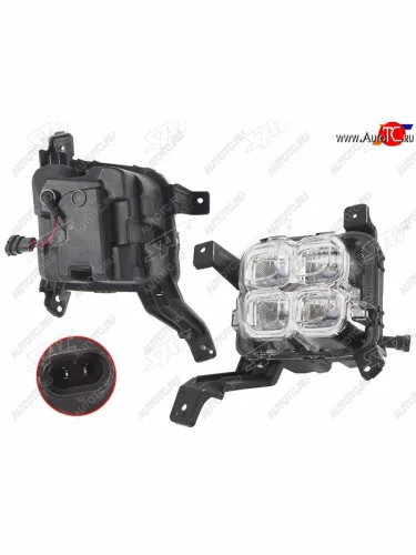 Левая противотуманная фара SAT KIA Sorento UM/Prime рестайлинг (2018-2020)