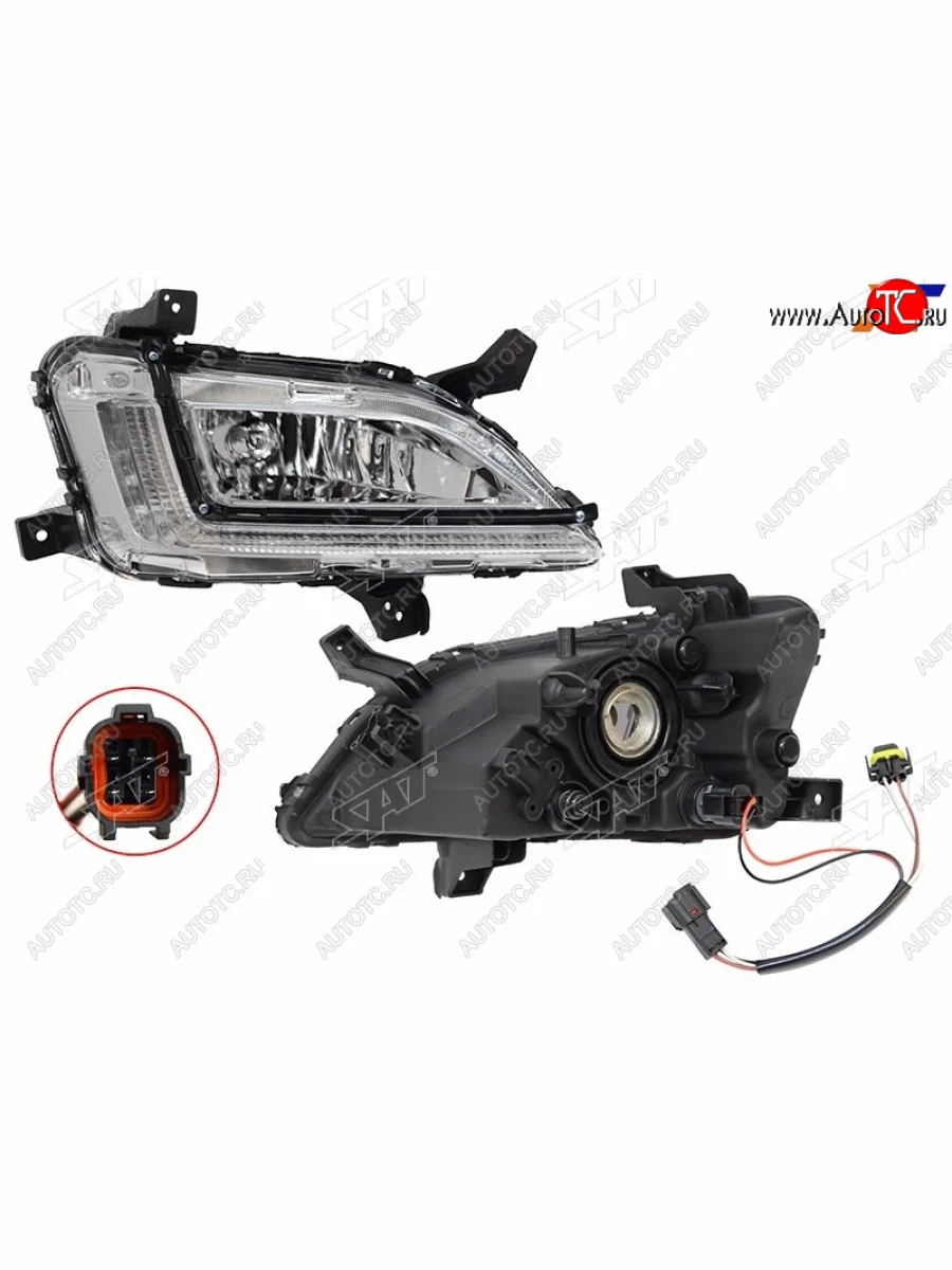 Правая фара противотуманная (с ДХО) SAT Hyundai Tucson TL рестайлинг (2018-2021)  в Керчи Республика Крым