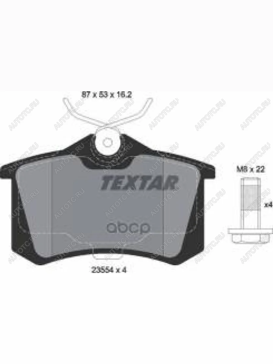 Колодки тормозные задние (4шт.) TEXTAR Renault Megane универсал  дорестайлинг (2016-2025)  с доставкой в г. Керчь