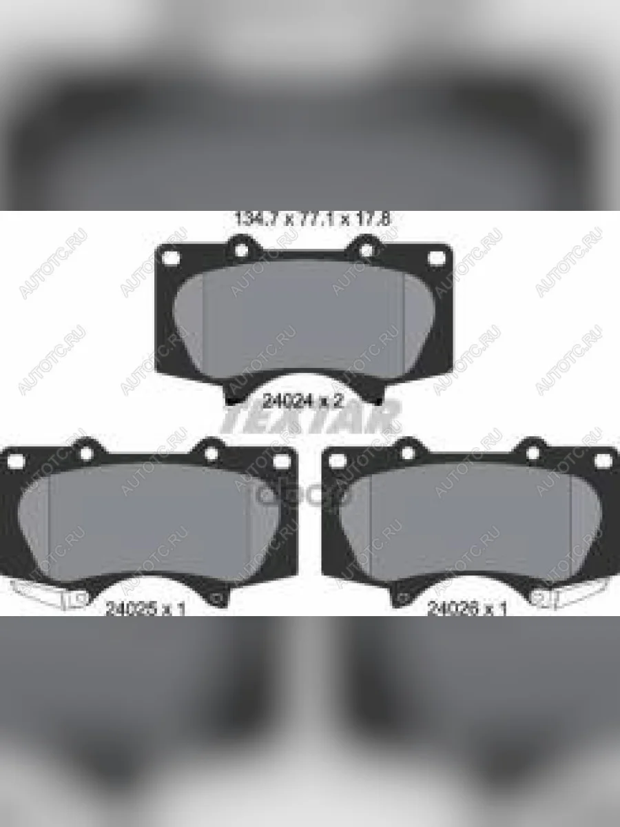 Колодки тормозные передние (4шт.) TEXTAR Mitsubishi Pajero 4 V80 дорестайлинг (2006-2011)  в Керчи Республика Крым