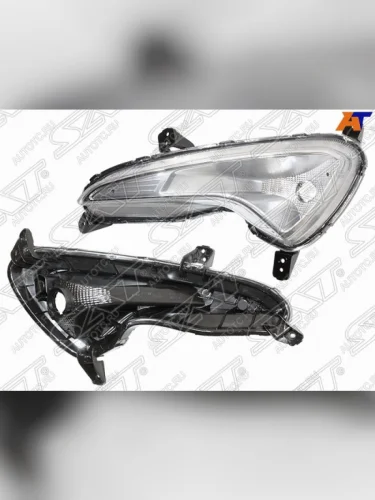 Левая противотуманная фара SAT Hyundai Solaris RBr седан дорестайлинг (2010-2014)