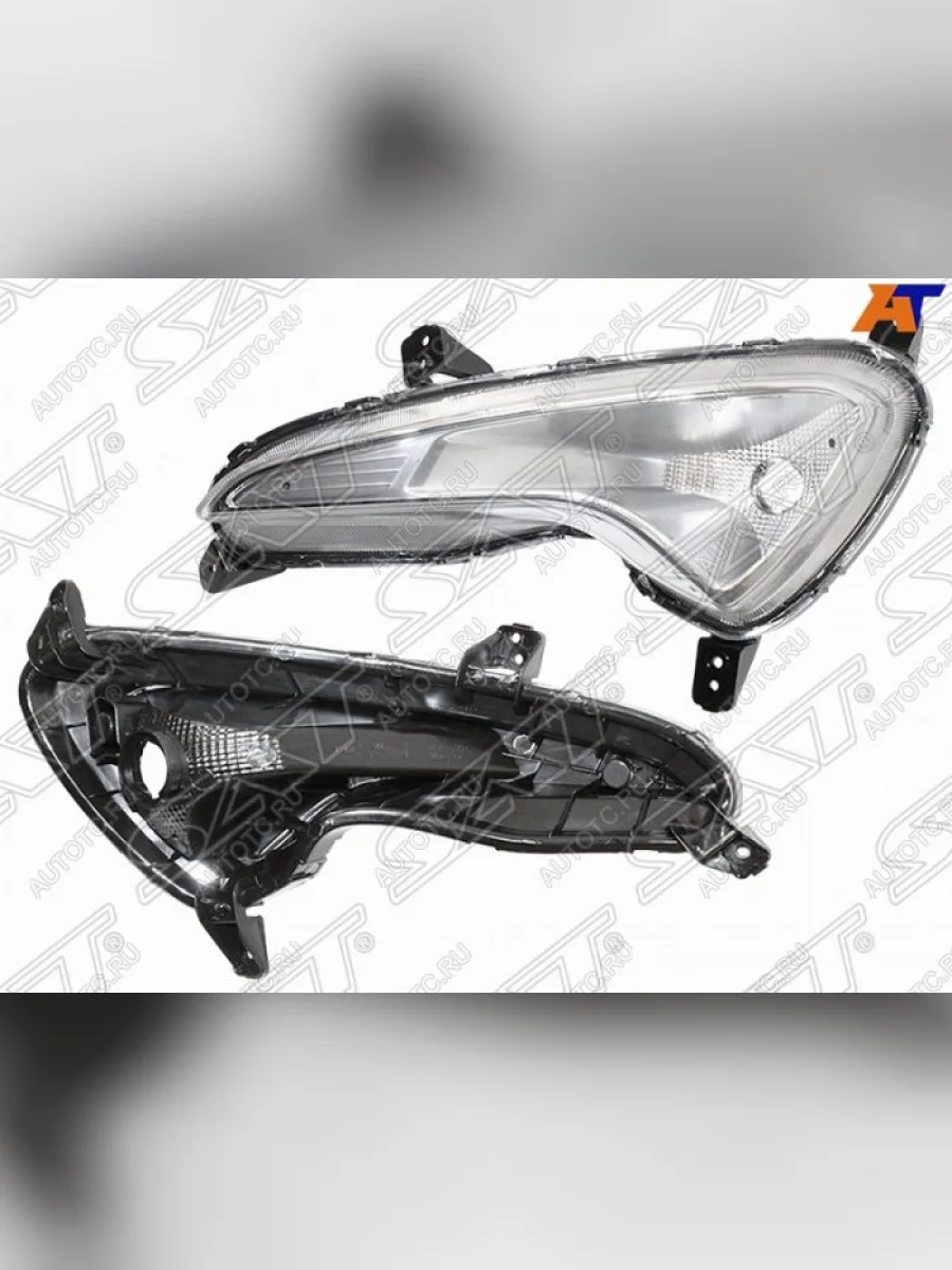 Левая противотуманная фара SAT Hyundai Solaris RBr седан дорестайлинг (2010-2014)  с доставкой в г. Керчь