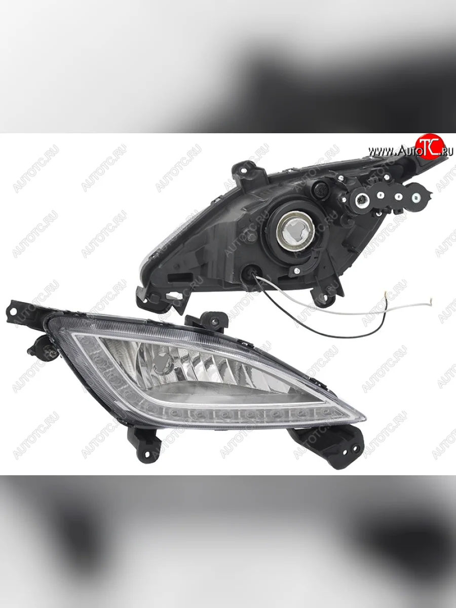 Правая противотуманная фара (ДХО) SAT Hyundai I30 2 GD (2011-2015) дорестайлинг универсал, дорестайлинг, хэтчбэк 5 дв. с доставкой в г. Кемерово