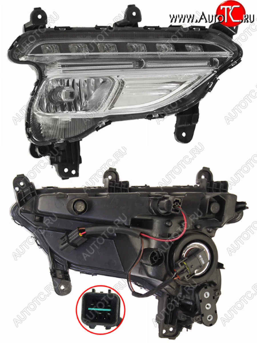 Правая противотуманная фара SAT Hyundai Santa Fe DM рестайлинг (2015-2019)  в Керчи Республика Крым